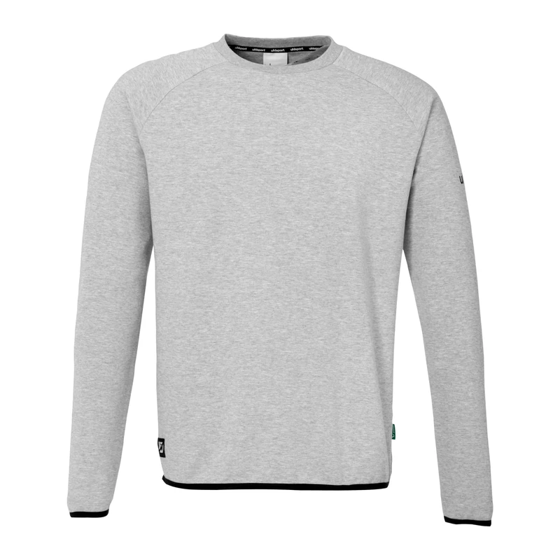 uhlsport ID Sweatshirt without Hood - for Children and Adults - Football Sweatshirt, Dark grey melange, 152 cm