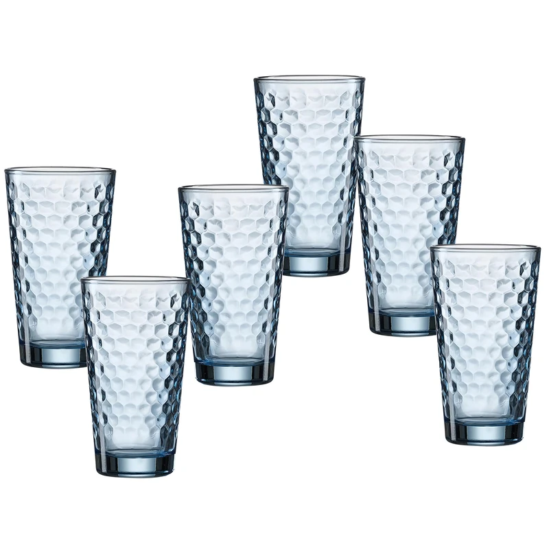 Ritzenhoff & Breker Favo 6 Piece Blue Long Drink Glasses