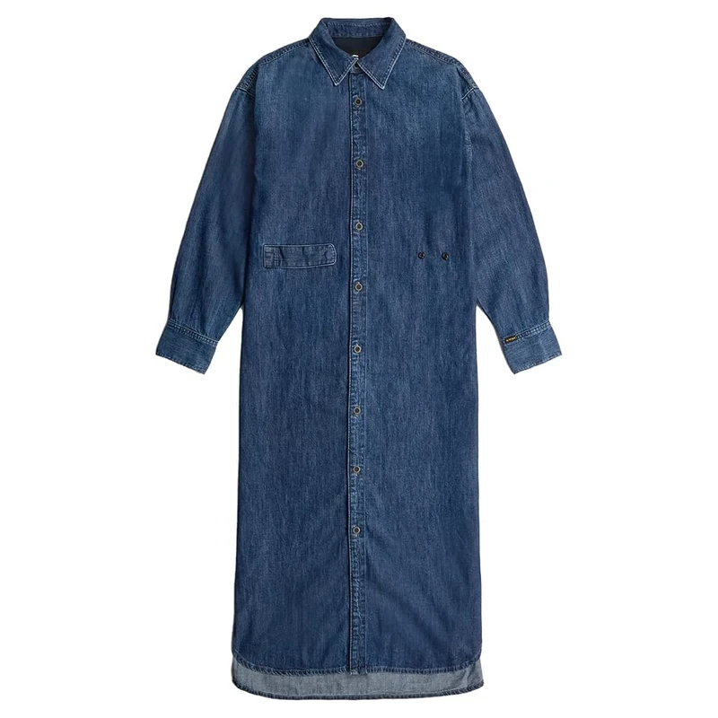 G-Star Women's Long Tab Shirt Dress, Blue (worn in windward D25183-D252-G749), L