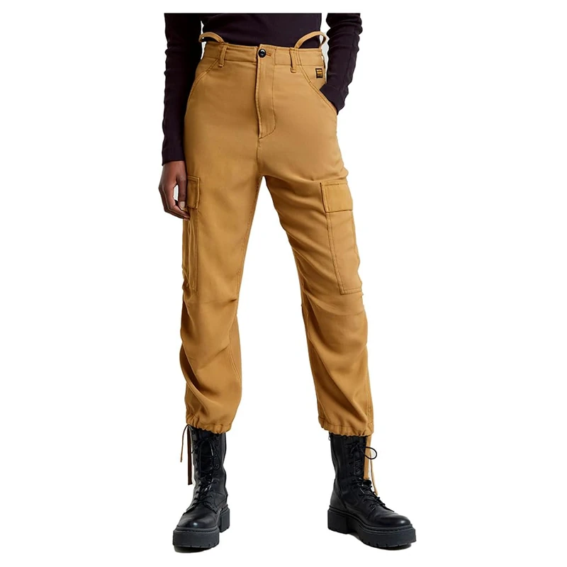 G-Star Women's Cargo Cropped Drawcord Pants, Beige (dk fall D25251-D714-1395), 28