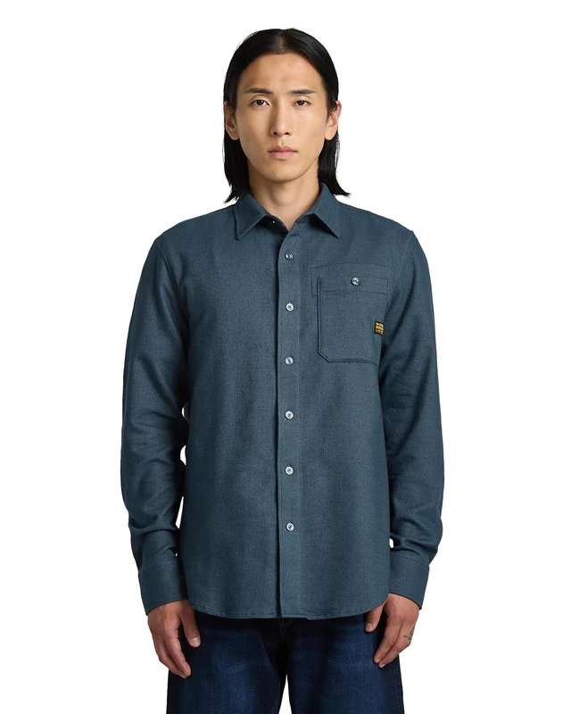 G-STAR Men's Bristum 2.0 Slim Shirt, Multicolour (dk sea blue bt D23553-D742-G772), L