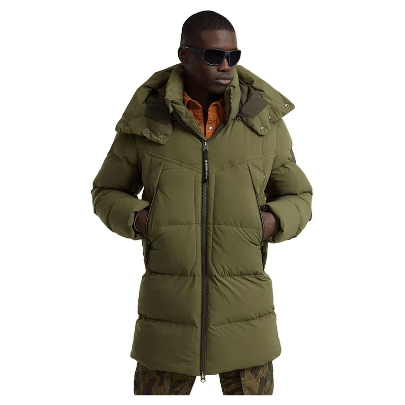 G-Star Men's G- Whistler Padded Hooded Parka 2.0, Green (shadow olive D25347-D518-B230), S