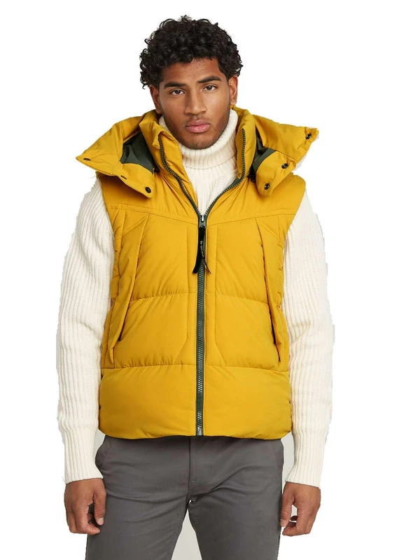 G-Star Men's G- Whistler Padded Hooded Vest 2.0, Yellow (dk spice D25346-D518-8171), XL