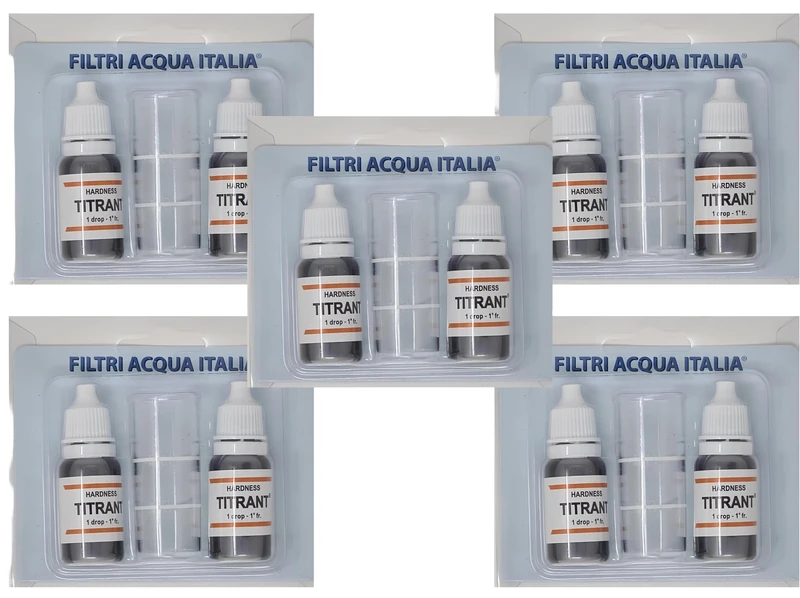 Titrant Water Hardness Analysis Kit (French Degrees) for Misurarae Limestone Set 10 Pcs. Italian Water Filters