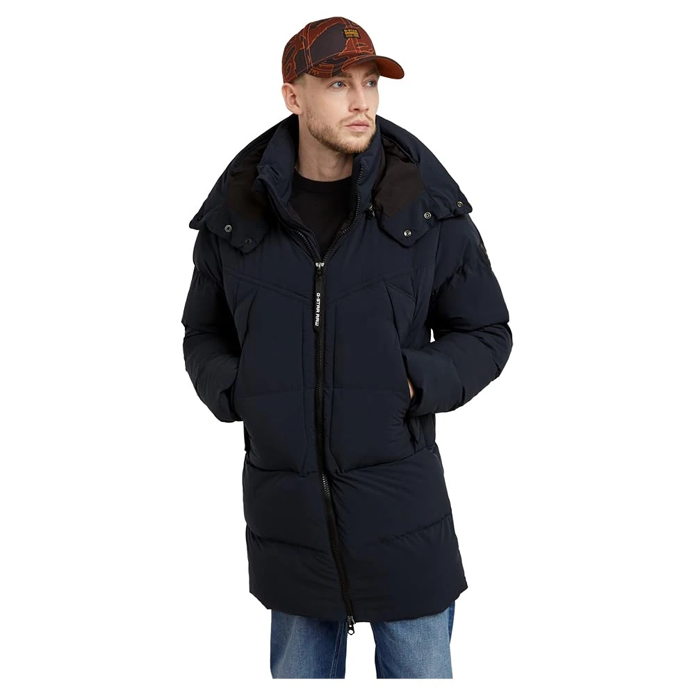 G-Star Men's G- Whistler Padded Hooded Parka 2.0, Blue (salute D25347-D518-C742), XL