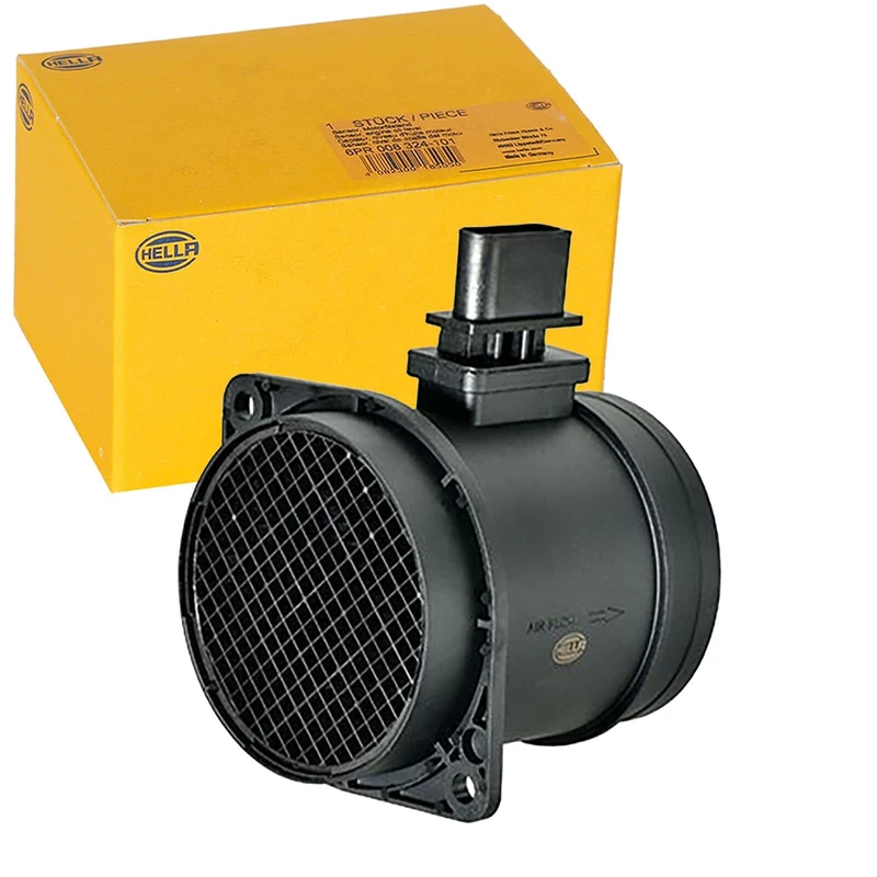 HELLA 8ET 358 166-551 Mass Air Flow Sensor - 5-pin connector - Pipe-neck