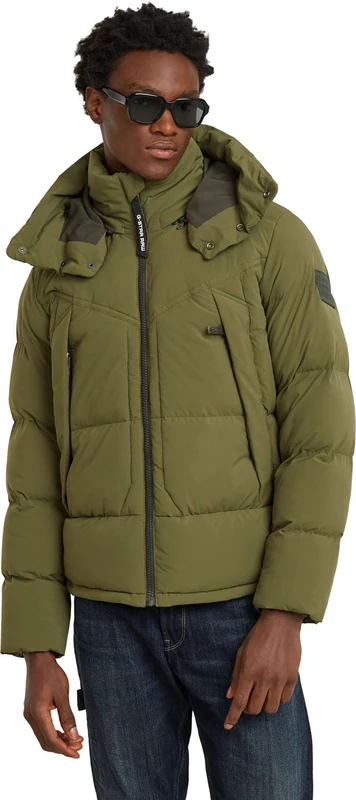 G-Star Men's G- Whistler Padded Hooded Jacket 2.0, Green (shadow olive D25345-D518-B230), L