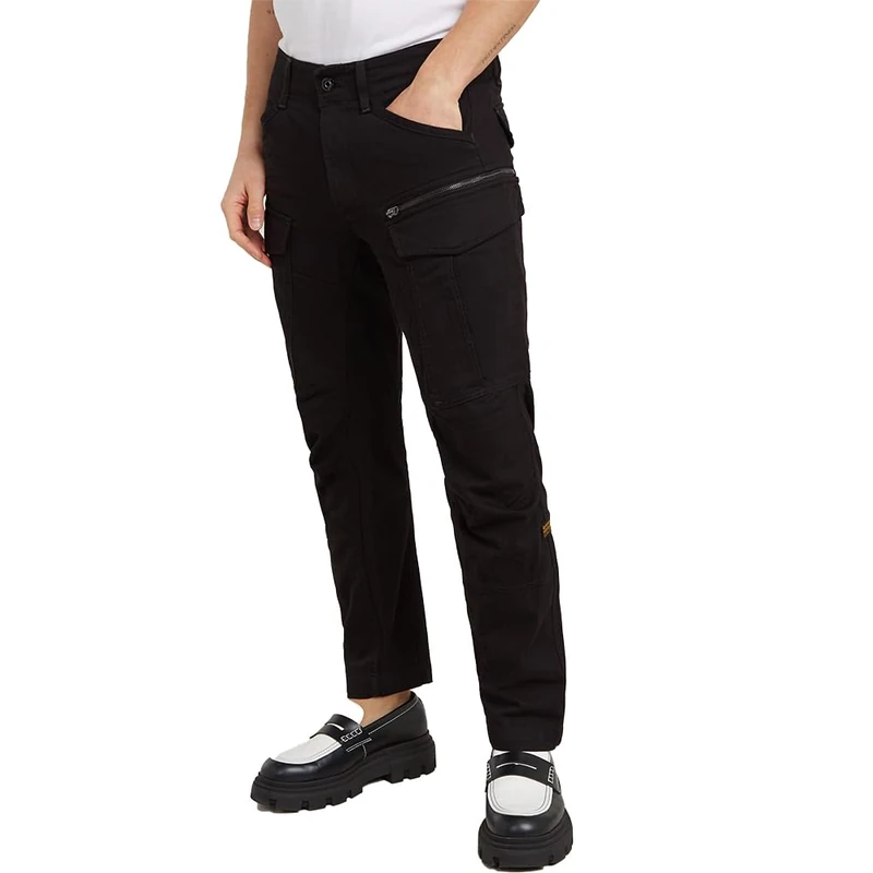 G-Star Men's Zip Cargo Pants 3D Tapered, Black (dk black D25665-D846-6484), 32W / 34L