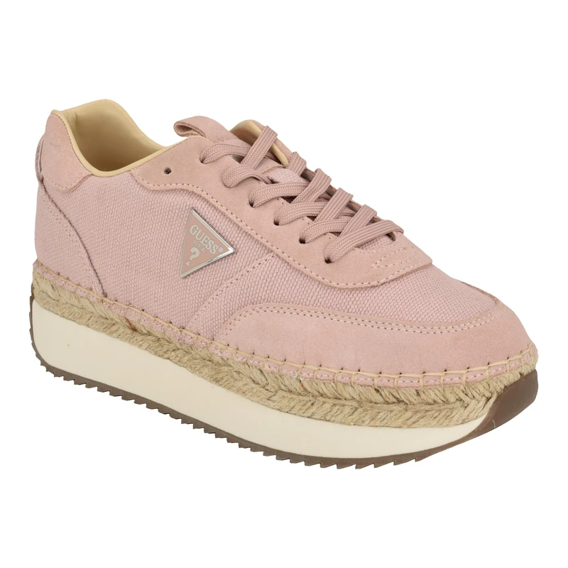 GUESS Women's Stefen Sneaker, Soft Pink 680, 7 UK