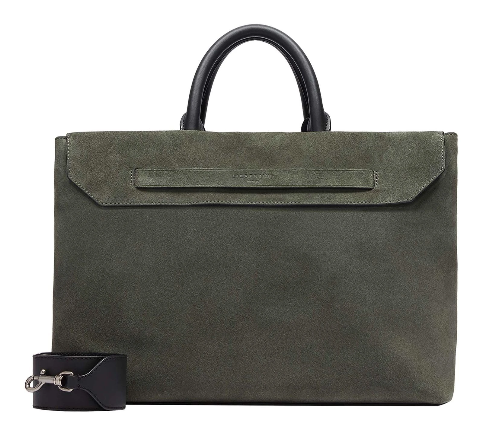 Liebeskind Berlin Women LORA Business Bag Satchel, Cypress Green Suede L, L