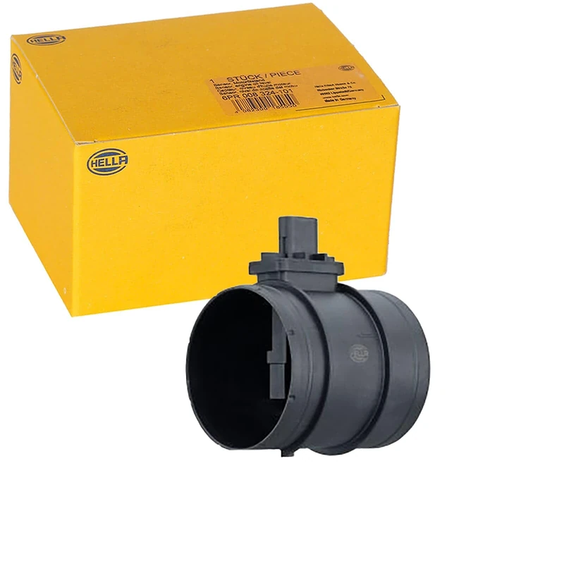 HELLA 8ET 358 166-451 Mass Air Flow Sensor - 4-pin connector - Pipe-neck