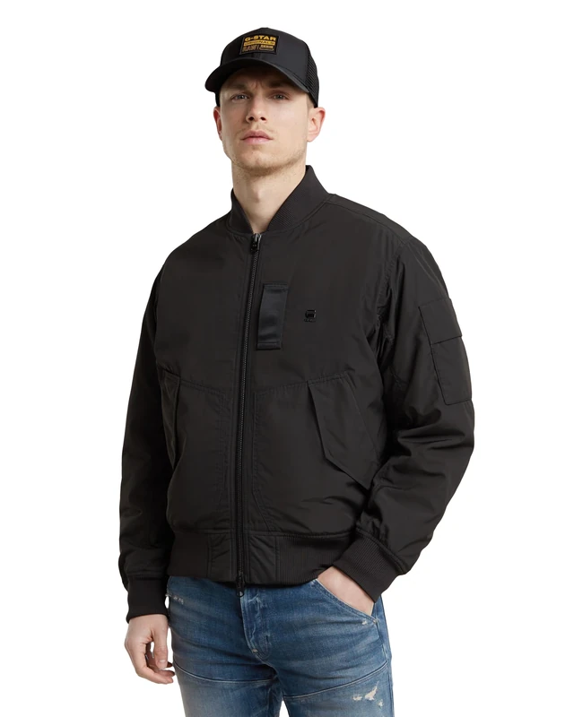 G-Star Men's Flight GA-1 Bomber Jacket, Black (neo-black D25370-D737-G928), L