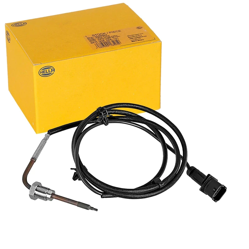 HELLA 6PT 010 376-651 Sensor, exhaust gas temperature - 2-pin connector - Bolted - Cable: 1350mm