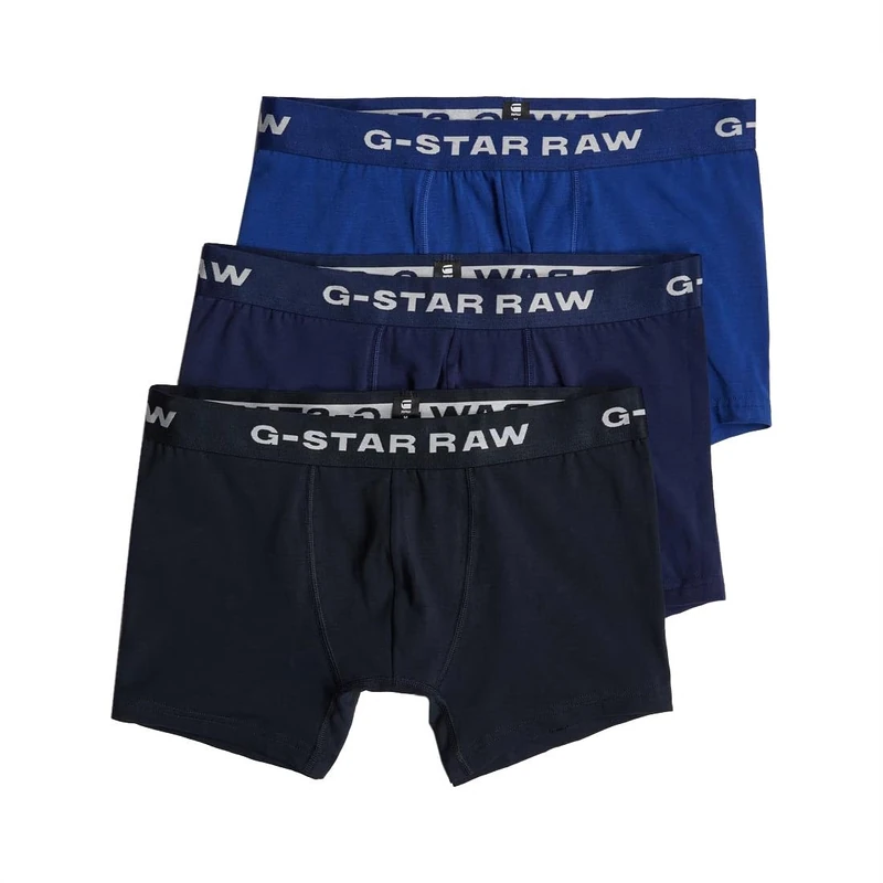 G-Star Men's Boxer Briefs 3 Pack Blue Tone, Multicolour (mazarine blue/imperial/lighting blue D23773-D516-G162), L