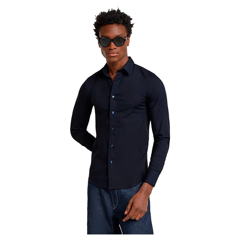 G-Star Men's Uniform Slim Shirt, Blue (salute D25176-D701-C742), XS