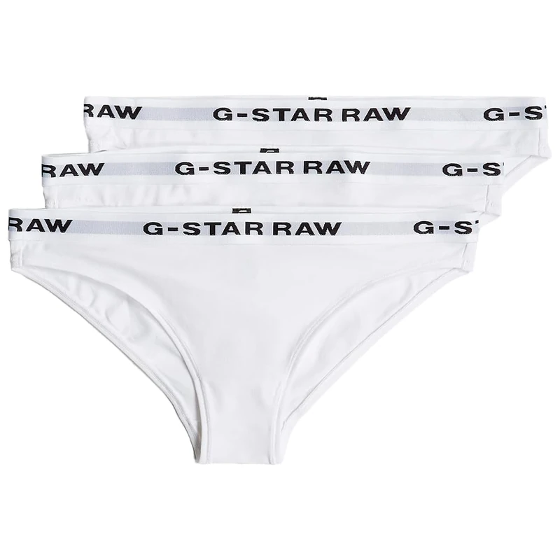 G-Star Women's Brief 3 Pack, White (white/white/white D23775-D516-6008), S
