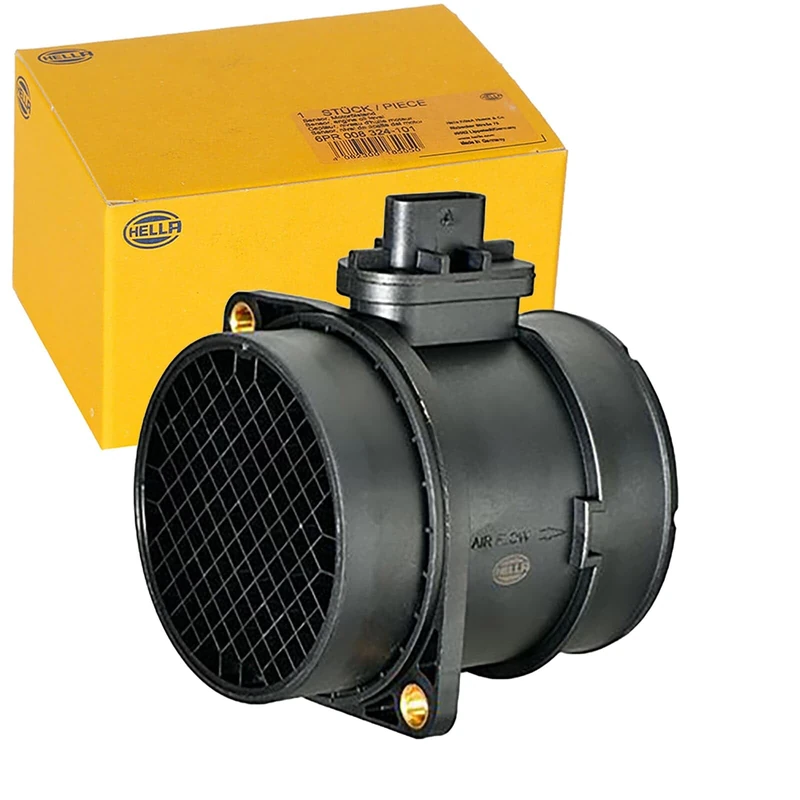 HELLA 8ET 358 166-571 Mass Air Flow Sensor - 5-pin connector - Pipe-neck