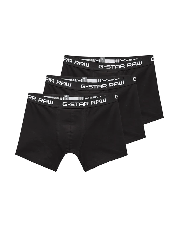 G-Star Men's Boxer Briefs 3 Pack, Black, M