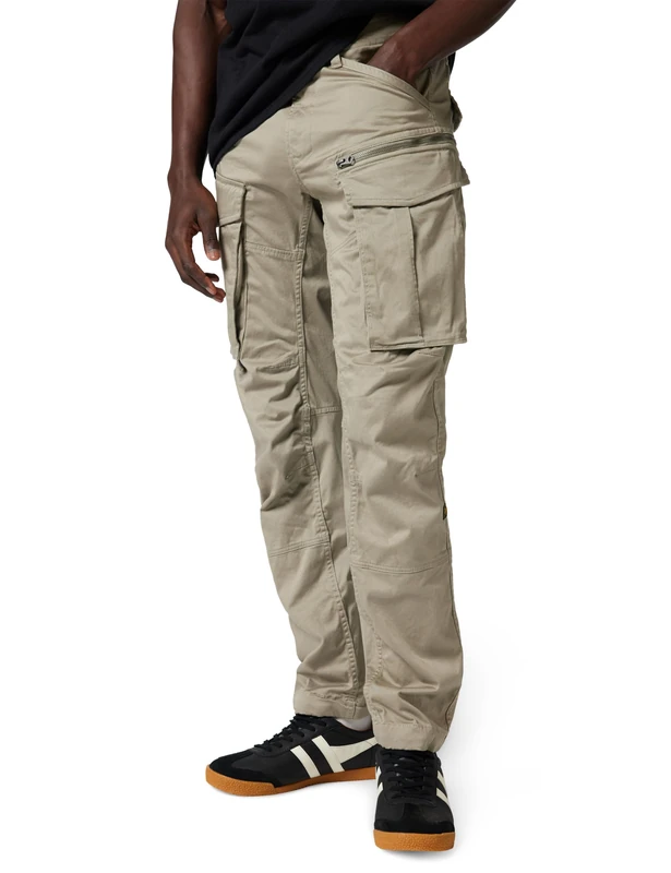 G-Star Men's Rovic Zip 3D Regular Tapered Pants, Beige (elephant skin D02190-5126-G106), 36W / 32L