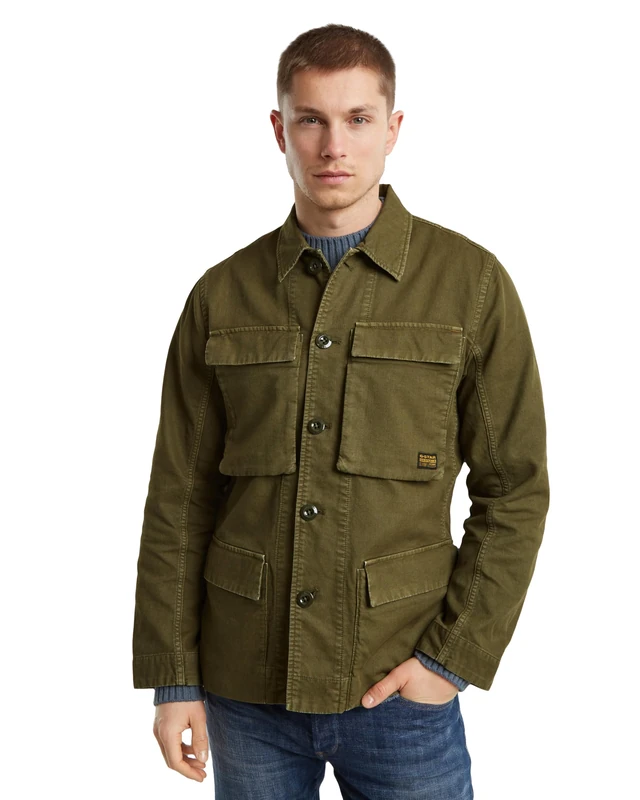 G-Star Men's 4 Pocket Overshirt, Green (shadow olive gd D25207-D752-D033), L