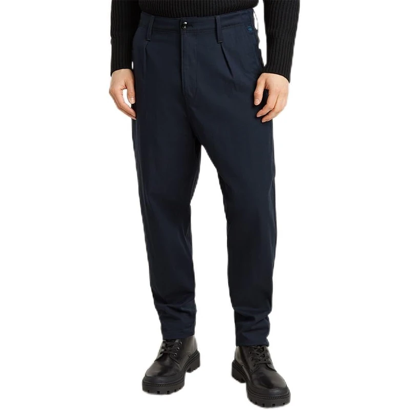 G-STAR Men's Pleated Chino Relaxed Tapered, Multicolour (Legion Blue/dk Black hb D24543-D731-G775), 29W / 32L