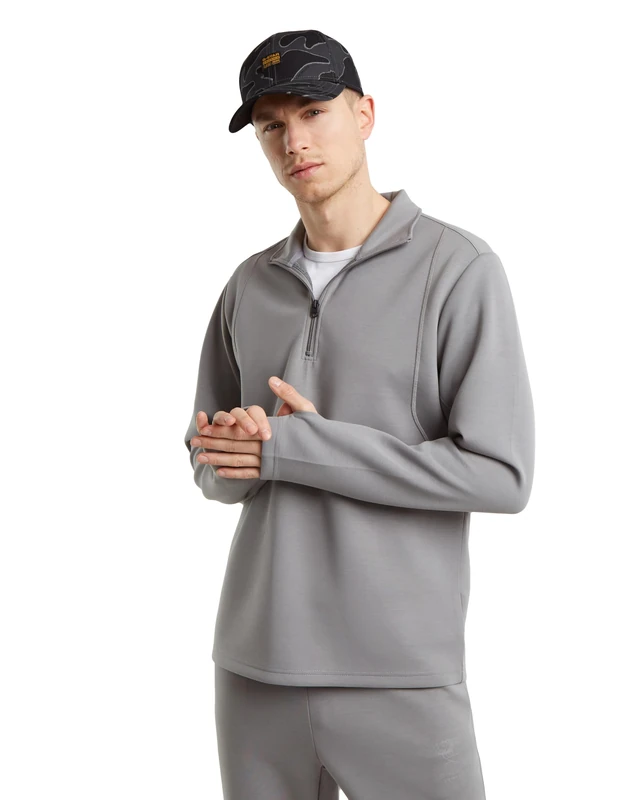 G-Star Men's Motion Half Zip Tweeter, Grey (sharkskin D25081-D560-G677), S