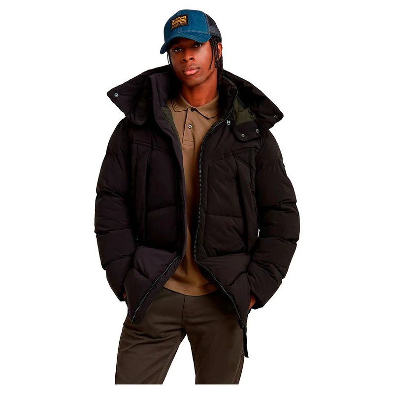 G-Star Men's G-Whistler Padded Hooded Parka 2.0 - Black XS