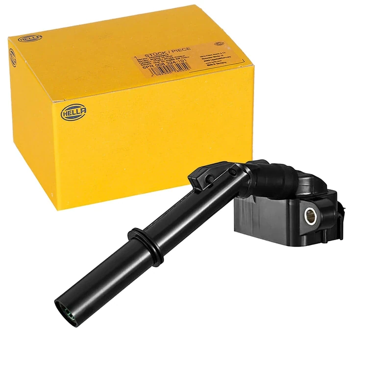 HELLA 5DA 358 290-001 Ignition Coil - 12V - 4-pin connector - Flush-Fitting Pencil Ignition Coils - Bolted - Image 1