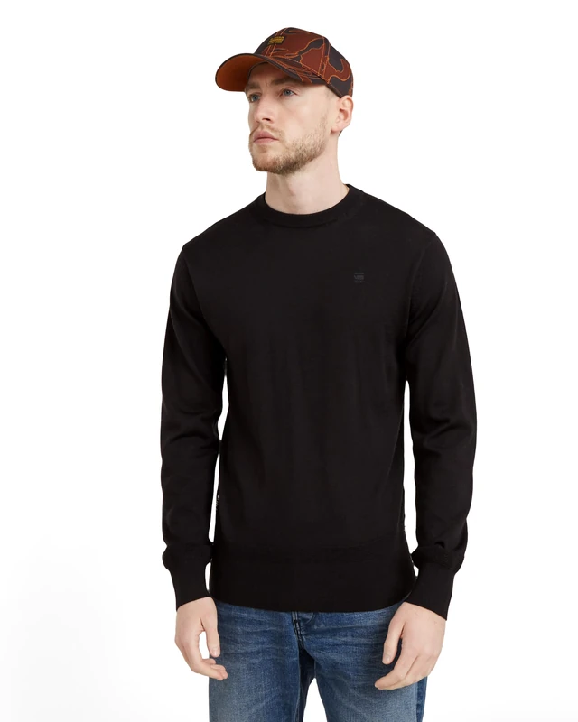 G-Star Men's Premium Core Knitted Sweater, Black (dk black D25174-D847-6484), M