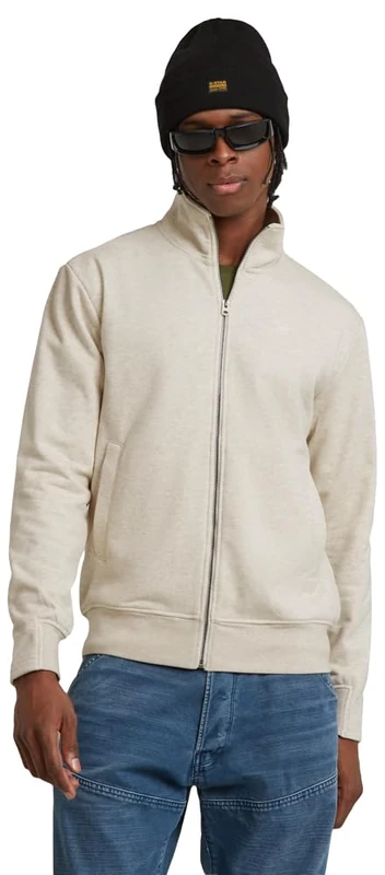 G-Star Men's Nifous Zip Thru Sweater, Multicolour (whitebait htr D25122-D566-6030), XS