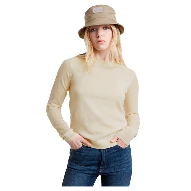 G-Star Women's Core Knitted Sweater, White (chalk D25509-D847-127), XL