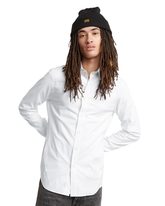 G-Star Men's Uniform Slim Shirt, White (white D25176-D701-110), S