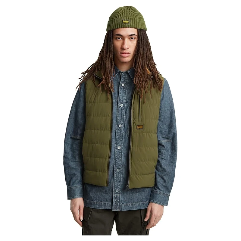 G-Star Men's Foundation Liner Vest, Green (shadow olive D24277-D518-B230), XS