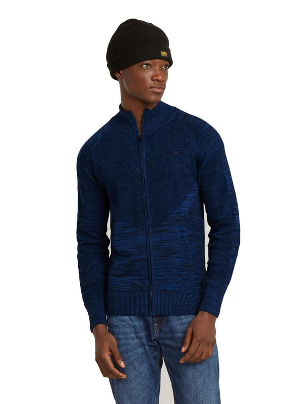 G-Star Men's 3D Biker Zip Through Knitted Sweater, Multicolour (imperial blue/salute D25070-C259-G791), L