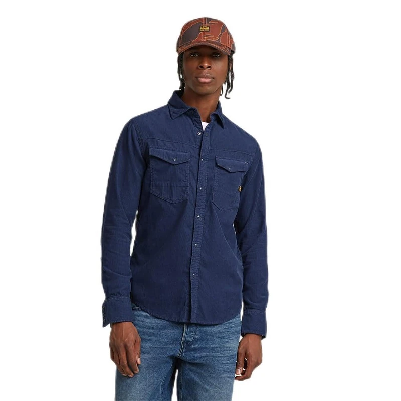 G-Star Men's Dakota Slim Shirt , Blue (dk sea blue gd D25223-C436-G702), XS