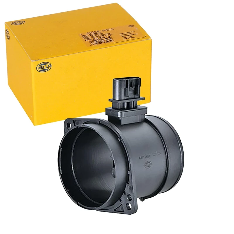 HELLA 8ET 358 166-511 Mass Air Flow Sensor - 5-pin connector - Pipe-neck