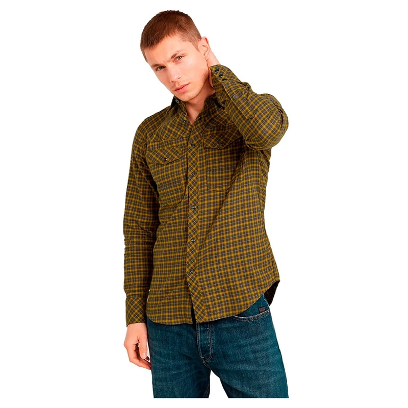 G-Star Men's Dakota Slim Shirt , Multicolour (tapenade chibi check D25223-D818-G906), S
