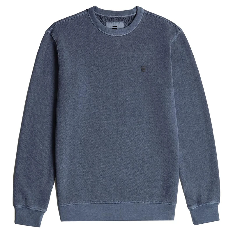 G-Star Men's Overdyed Sweater, Blue (dk sea blue gd D25891-D688-G702), XS