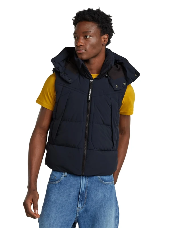 G-Star Men's G- Whistler Padded Hooded Vest 2.0, Blue (salute D25346-D518-C742), XL
