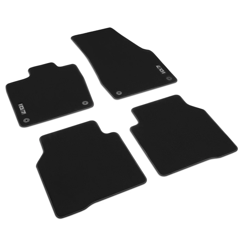 Volkswagen Premium Car Mats, Velor TFG, 4-Piece Set, Black, Front and Rear, Dedicated to VW ID.7 from 2023 - Image 1
