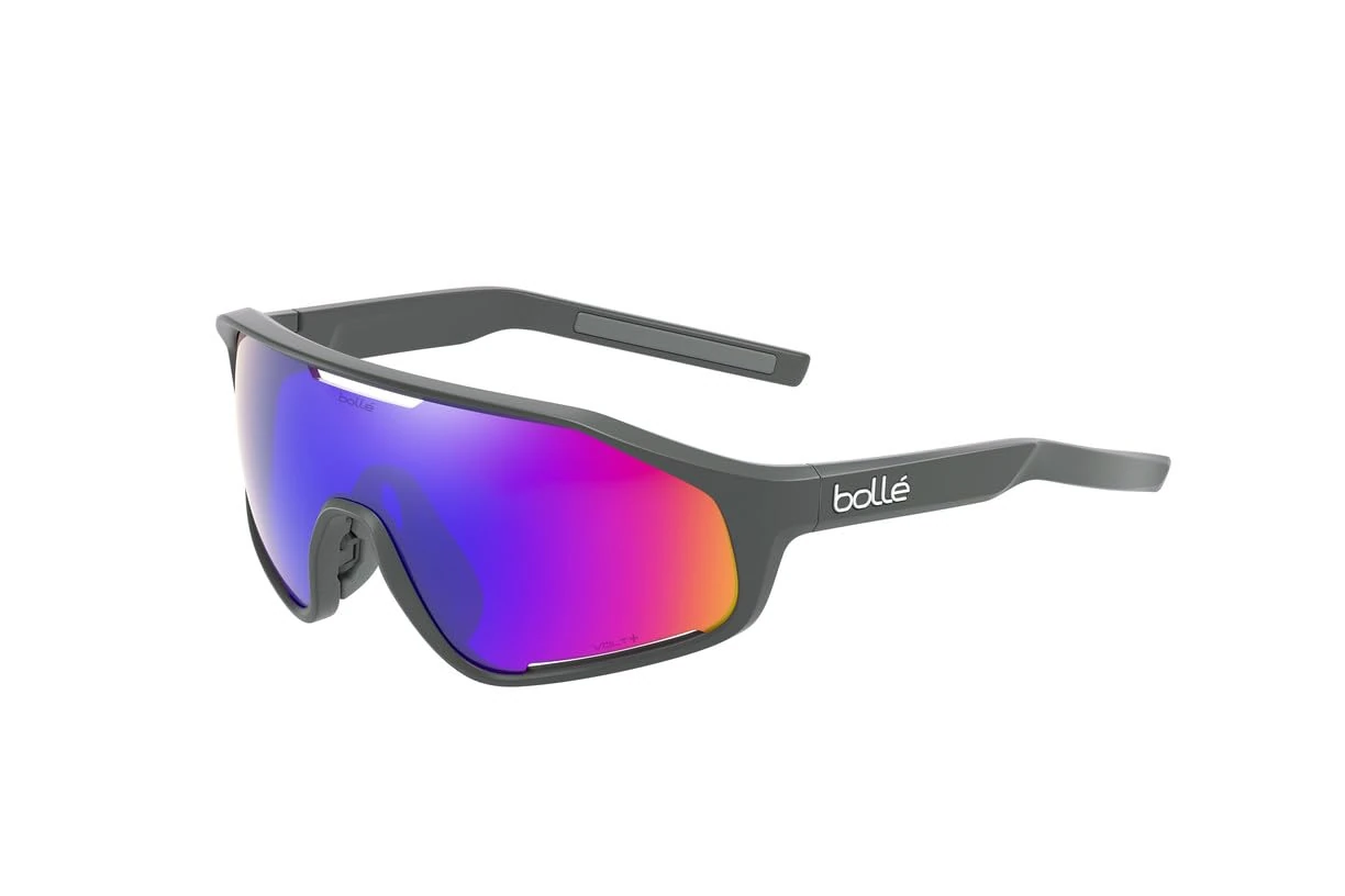 bollé - SHIFTER, Titanium Matte, Volt Ultraviolet, Medium, Sunglasses, Unisex, Adult