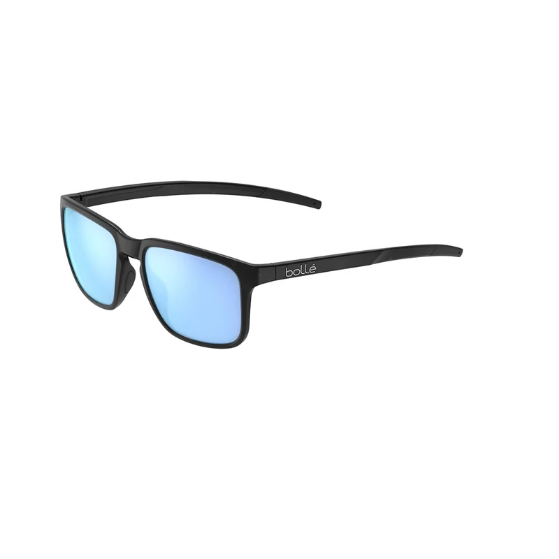 bollé - Score, Black Matte, Sky Blue Polarized, Medium, Sunglasses, Unisex, Adult