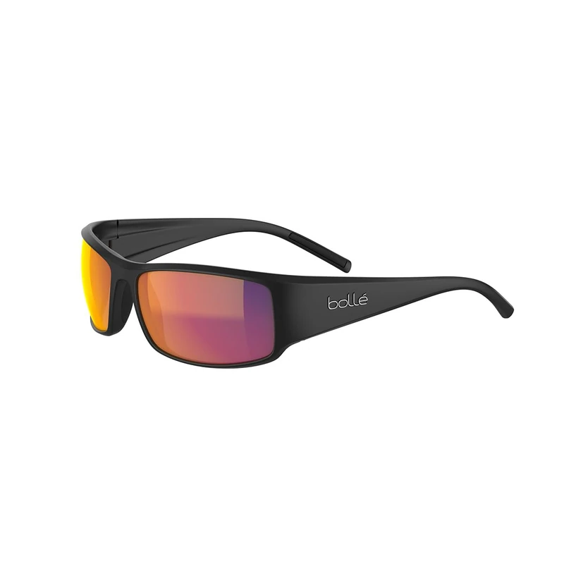 bollé - KING, Black Matte, Volt+ Ruby Polarized, Large, Unisex, Adult