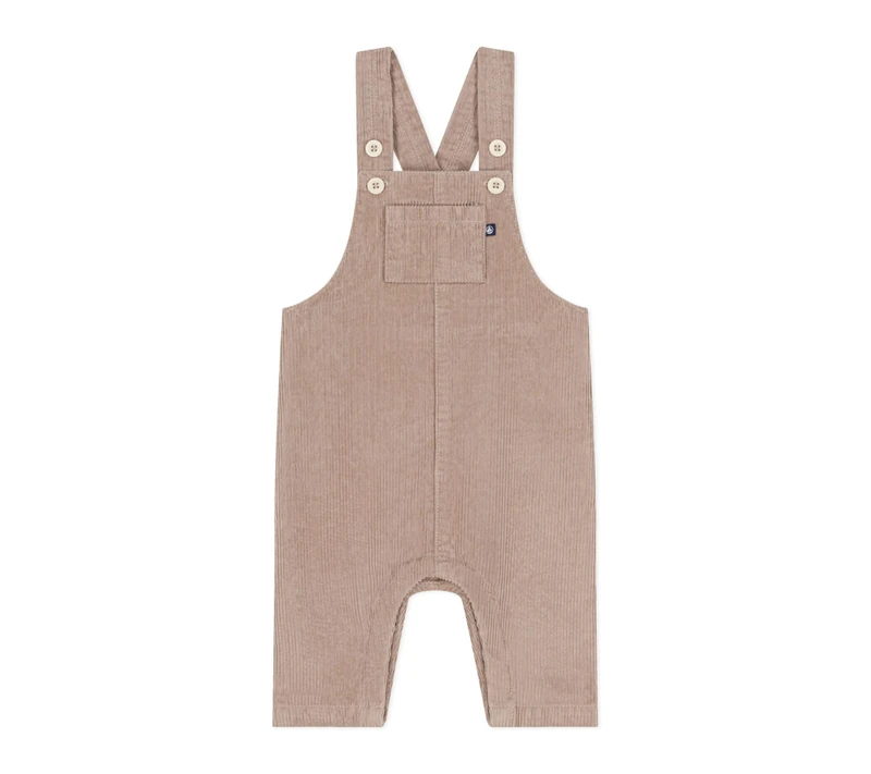 Petit Bateau A0B03 Long Overalls Baby Boys Huitre 18 Months - Image 1