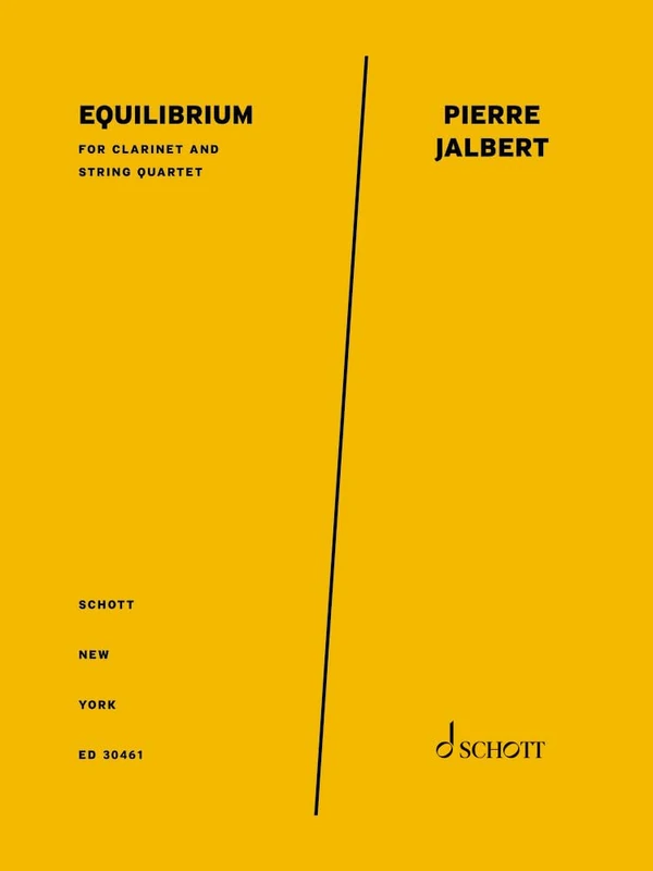 Equilibrium: for clarinet in Bb and string quartet. clarinet in Bb and string quartet. Partition et parties.