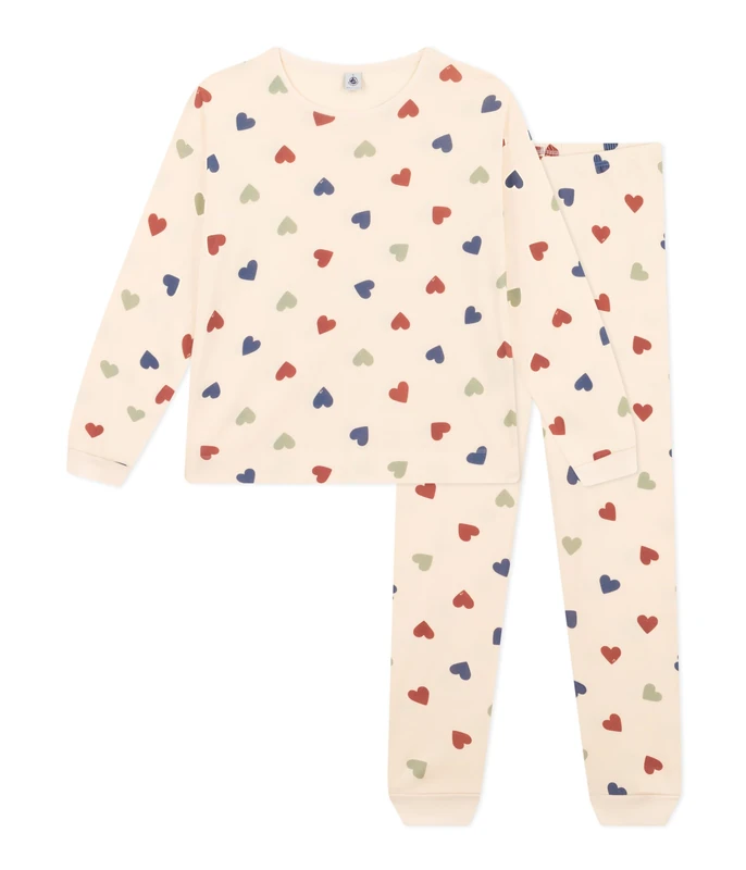 Petit Bateau A0B5M Long Sleeve Pyjamas Women's Avalanche/Multico XXS