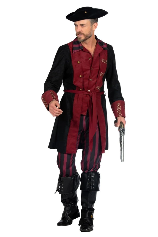 WILBERS & WILBERS 5806 Men's Pirate Costume, 3-Piece Set, Elegant Pirate Outfit for Carnival, Theme Party - Image 1