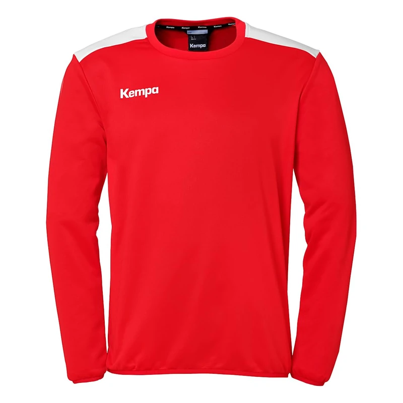 Kempa Emotion 27 Training Top Long Sleeve Handball Sweatshirt and Handball Jumper Unisex Cut Red/White
