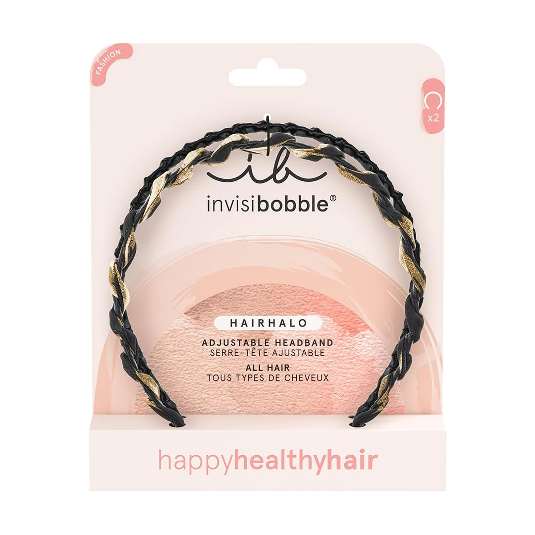 Invisibobble Hairhalo Chique & Classy | Elegant Hair Accessory | 2 Pieces