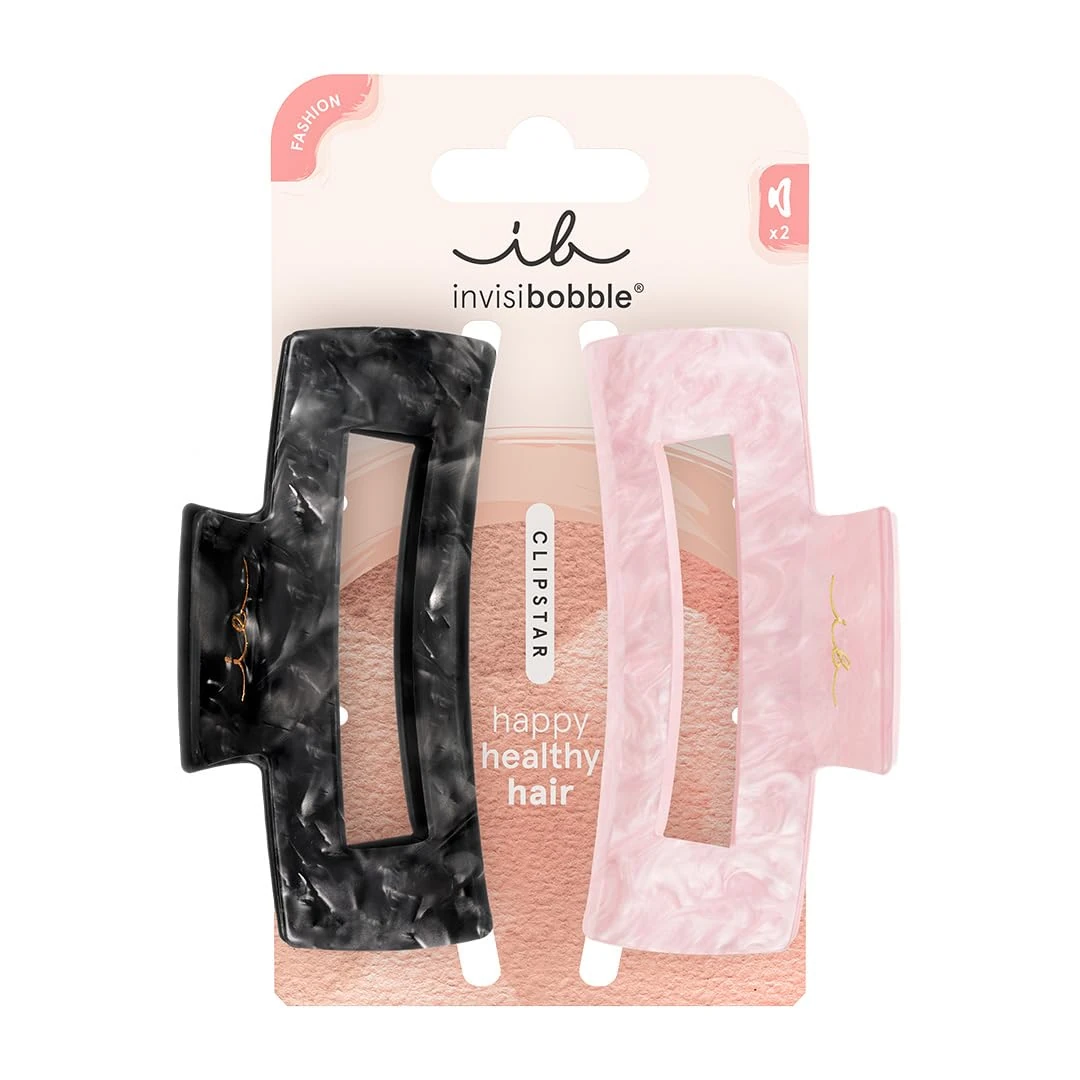 Invisibobble Clipstar Eclipse Glossy Size L | No Print | Elegant Hair Clip | 2 Pieces